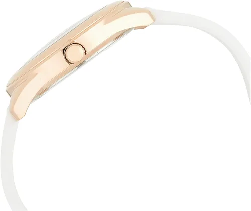 Vista 3 de Guess G Twist Reloj de señoras de correa de silicona con esfera blanca W0911L5