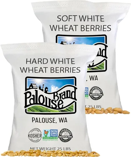 Vista 18 de Palouse Brand Bayas de trigo blancas duras certificadas sin residuos de glifosato 1 libra Proyecto verificado sin OMG Kosher