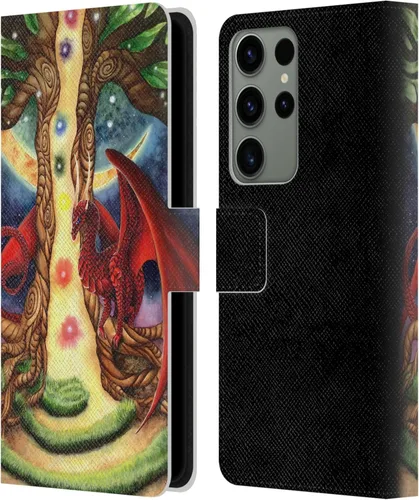 Vista 309 de Head Case Designs Officially Licensed Carla Morrow Galactic Entrancement Dragons Leather Wallet Case Compatible with Samsung Galaxy A07 4G