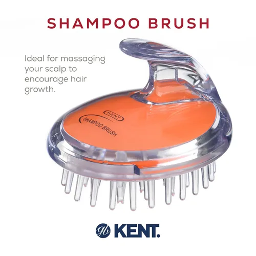 Vista 3 de KENT SH1 - Champú/acondicionador, masaje del cuero cabelludo y cepillo húmedo para ducha para el crecimiento del cabello, 42 cerdas de goma suave