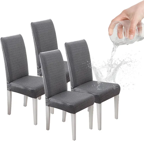 Vista 25 de Parsons - Funda para silla de comedor, funda desmontable para silla de sofá, funda retráctil (2, albaricoque)