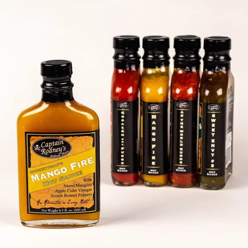 Vista 3 de Captain Rodney's Salsa picante de mango de reserva privada
