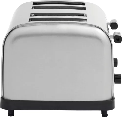 Vista 3 de Kratos Tostadora comercial de cuatro rebanadas, ranuras de 1.5 pulgadas de ancho para bagels y panes especiales, tostadora de encimera de acero