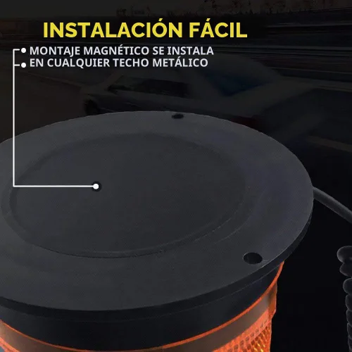 Vista 4 de Big Ant - Luz estroboscópica LED, 48 luces LED de advertencia, luces estroboscópicas intermitentes de seguridad con imán para la mayoría