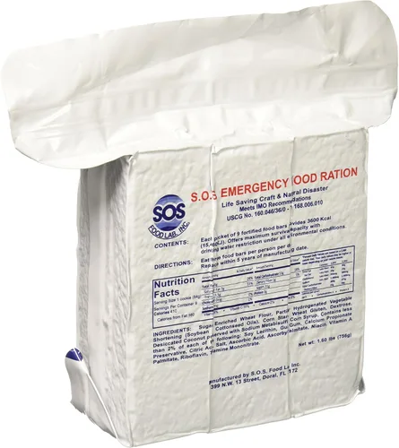 Vista 2 de S.O.S. Barra nutritiva de emergencia de 3600 calorías – Paquete para 3 días/72 horas con 5 años de vida útil 1.60 libras