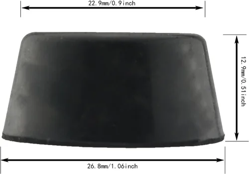 Vista 4 de 4 piezas de taco de piscina protector de tope con 4 tornillos 1.063 x 1.181 x 0.512 in de goma de fondo plano para taco de piscina parachoques