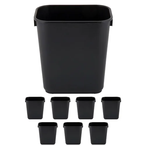 Vista 47 de Cubo de basura rectangular beige de 10 galones para restaurante, papelera comercial, papelera de plástico para oficina, cubo de basura para baño