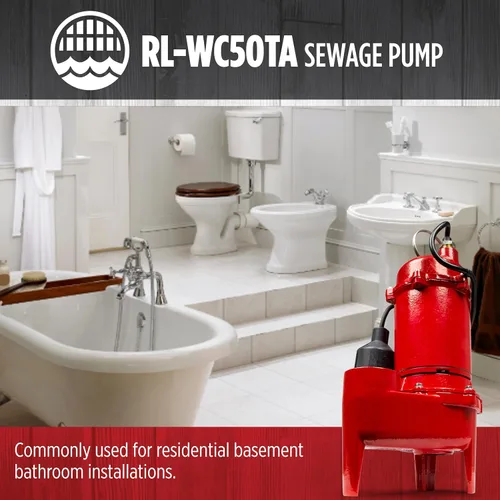 Vista 6 de Red Lion RL-WC50TA, 115V, 1/2 HP, 5600 GPH Bomba automática de aguas