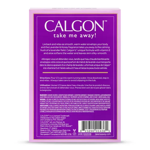 Vista 2 de Calgon Cuentas de baño ultra hidratantes, lavanda y miel, 30 onzas