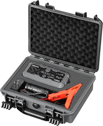 Vista 7 de Funda para NOCO Boost GB40 y GB20 – Funda de transporte rígida impermeable con espuma precortada personalizada, caja de viaje protectora a prueba
