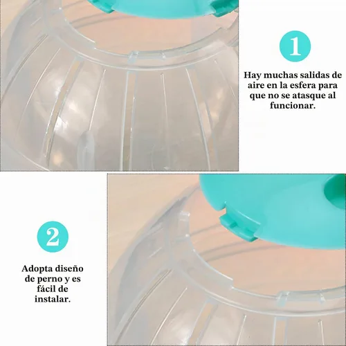Vista 6 de Sumind 2 pelotas de ejercicio para hámster, 5.7 pulgadas de conejillos