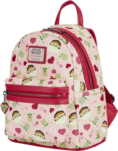 Vista 2 de Loungefly Star Wars Baby Yoda - Bolso de hombro con doble correa para mujer Multi Bolsillo