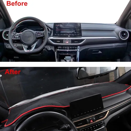 Vista 3 de LEFEDA Para KIA Forte BD Cerato K3 2019 2020 2021, alfombrilla para salpicadero de automóvil, Vivaro, accesorios para alfombras