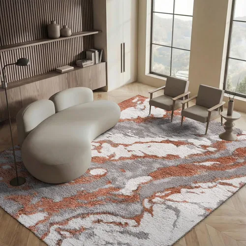 Vista 28 de SAFAVIEH Horizon Shag Collection - Alfombra decorativa, 2 x 3 pies, gris y azul, no desprende pelusa y de fácil cuidado, 2 pulgadas de grosor, ideal