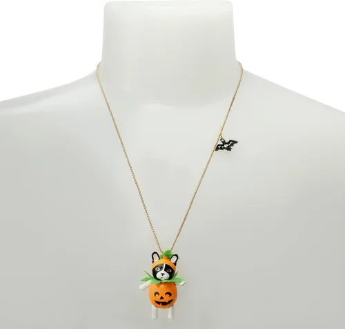 Vista 3 de Betsey Johnson Jack-o-Lantern - Collar deslizante con colgante de perro, No Size, Vidrio Metal no precioso Cristal Tela, Sin gemas.