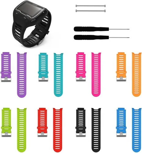 Vista 4 de Correa para Garmin Forerunner 910XT, correa de repuesto de silicona suave para reloj deportivo Garmin Forerunner 910XT, se adapta a muñecas de 6.0 a