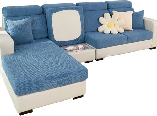 Vista 16 de MIFXIN Funda mágica para sofá, funda elástica universal para cojín seccional en forma de L, protector de muebles para diván