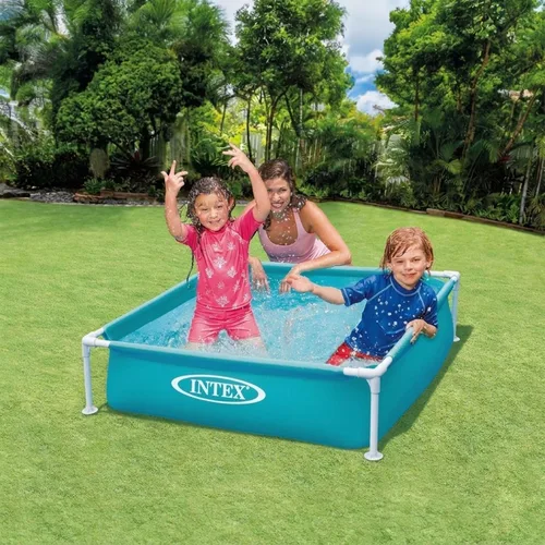 Vista 6 de Intex - Piscina infantil miniatura de vinilo duradero de 4 pies x 12 pulgadas, piscina sobre el suelo para niños y enseñanza para bebés de 3 años
