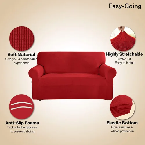 Vista 269 de Easy-Going - Funda elástica sobredimensionada para sofá, 1 pieza, protector muebles, suave, parte inferior elástica, para niños, tela jacquard