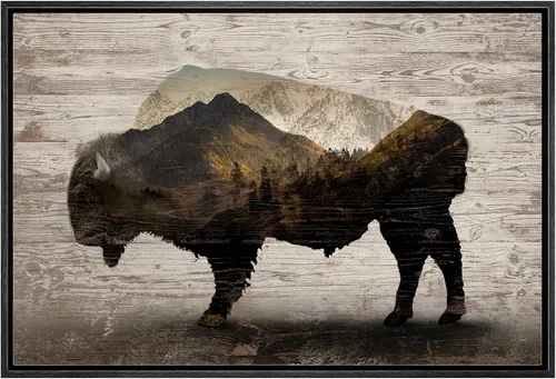 Vista 36 de SIGNLEADER Lienzo enmarcado para pared, paisaje pastel abstracto negro, naturaleza, ilustraciones de área silvestre, arte moderno, decorativo