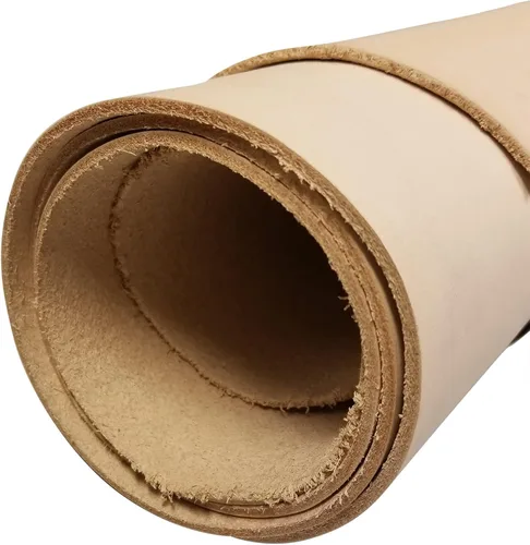 Vista 10 de Realeather Veg Tan Tooling Leather - Paquete variado de cuero para manualidades, cuatro hojas de 8.5" x 11" (3-4oz, 4-5oz, 5-6oz, 7-8oz), natural