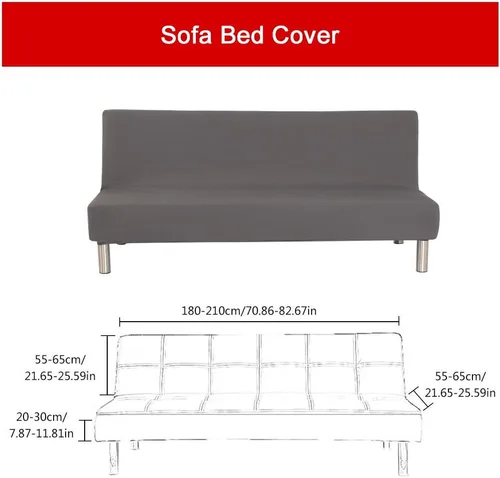 Vista 2 de Funda para futón sin brazos, elástica, reclinable, desmontable, plegable, funda para sofá cama, protector de muebles (patrón 28)