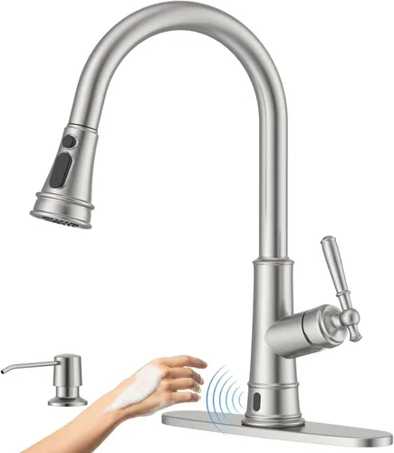 Vista 9 de APPASO Patented Design Black Kitchen Faucet with Pull Down Sprayer Negro