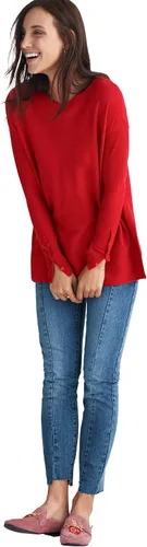 Vista 5 de Ellos Suéter tipo túnica con cuello barco para mujer de talla grande