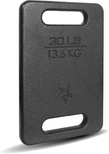Vista 2 de Yes4All Cast Iron Rucking Weight for Backpack, Training Weight Plate with Ergonomic Rounded Handle, Protective Glossy Finish for Weighted Walking