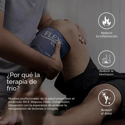 Vista 8 de FlexiKold Paquetes de Hielo para Lesiones Reutilizables con Correas – Compresa Fría de Gel, Paquete Frío, Paquete de Hielo para Rodilla, – Envoltura