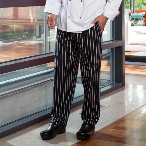 Vista 3 de Uncommon Threads Pantalón de chef clásico unisex con cintura elástica de 3.0in
