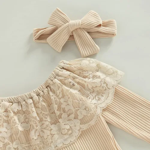 Vista 3 de fhutpw Ropa para bebé recién nacida, conjunto de 3 piezas para otoño e invierno