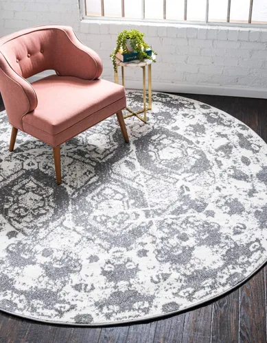 Vista 15 de Unique Loom - Alfombra estilo tradicional de Rosso Collection, Polipropileno, Gris Claro