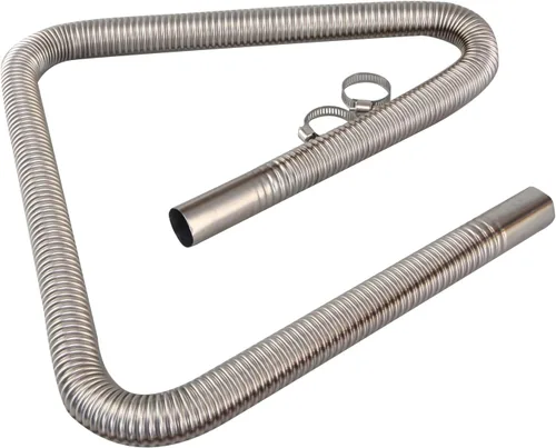 Vista 4 de Tubo de escape flexible para calentador de diésel Tubo de escape flexible para generador Tubo de extensión flexible de escape de acero inoxidable