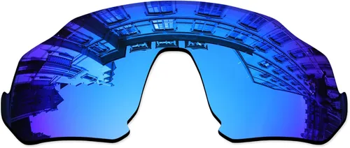 Vista 9 de Lenses Replacement for Oakley Flight Jacket OO9401 Sunglass - Confirm Fit Scratch Resistant Abrigo de espejo negro polarizado