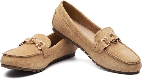 Vista 7 de Mocasines cómodos y ligeros para mujer, zapatos planos de meter sin cordones, estilo informal para el trabajo