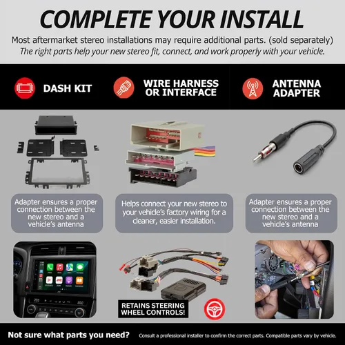 Vista 6 de JVC KW-SX88BT estéreo de coche Bluetooth de doble DIN con receptor multimedia digital y chasis poco profundo, pantalla de color variable, USB