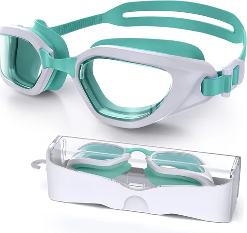 Vista 25 de Gafas de Natación, Gafas de Natación Unisex para Adultos Anti Niebla Anti UV Sin Fugas Visión Amplia para Hombres Mujeres Jóvenes