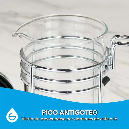 Vista 7 de GROSCHE Cafetera eléctrica con prensado francés, Vidrio transparente