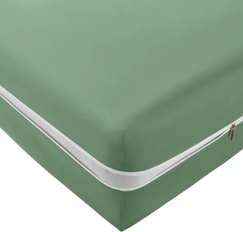 Vista 11 de SiinvdaBZX Sábana Bajera Ajustable con Cremallera Full Solamente, Protector de Colchón con Cremallera de Microfibra Ultra-Suave Funda de Sábana