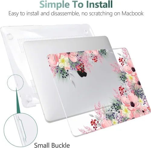 Vista 5 de Batianda - Carcasa rígida protectora de plástico transparente y mate para MacBook Pro (2019, 2018, 2017, 2016) de 13 pulgadas, modelo A2159, A1989