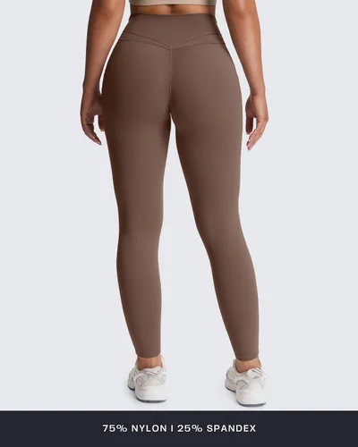 Vista 139 de Aoxjox Trinity - Pantalones de yoga de cintura alta con bolsillos para mujer, control de abdomen, cintura cruzada, leggings de entrenamiento suaves