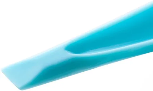 Vista 4 de raspador de plástico duro multipropósito, antirrayaduras, herramienta de limpieza de pegamentos, abridor de botellas y latas., Azul