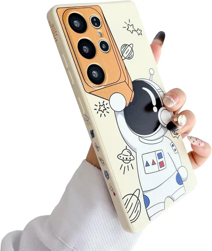 Vista 13 de Yonds Queen para Samsung Galaxy S21 Funda Linda, Cubierta de Parachoques Elegante con Diseño de Astronauta de Dibujos Animados, Espacio, Luna