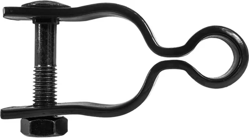 Vista 4 de Bisagra de marco de puerta negra de 1-3/8" X -5/8" con perno y tuerca, acero prensado con recubrimiento en polvo Negro