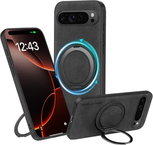 Vista 46 de Funda de silicona con soporte para iPhone 17 Pro [compatible con MagSafe] [Protección completa de la cámara] (6.3 pulgadas 2025), fundas de teléfono