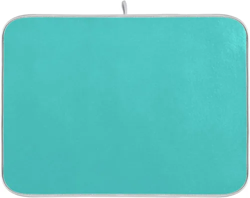 Vista 8 de Tapete de secado de platos pequeño beige XL para platos, accesorios de cocina, mostrador de microfibra, escurridor de platos, resistente al calor