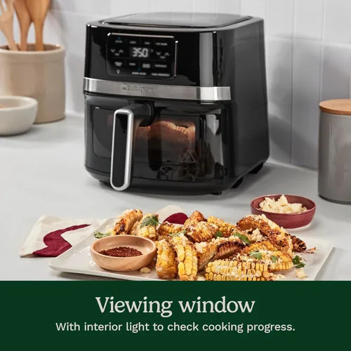 Vista 5 de Cuisinart Freidora de aire de cesta de 4.5 cuartos de galón, luz interior, piezas aptas para lavavajillas, 4 preajustes, asar, hornear, asar, freír