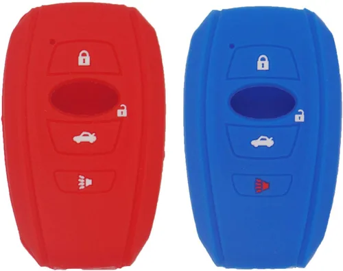 Vista 13 de LemSa Funda protectora de silicona con 4 botones para Subaru 2016-2018 Forester 2017-2018 Outback 2015 2016 2018 XV Crosstrek 2017 Impreza 2014-2017