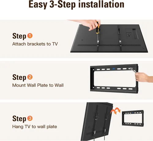 Vista 5 de Mounting Dream Soportes de TV inclinables para la mayoría de televisores LED de 26 a 60 pulgadas, LCD de hasta VESA 15.748 x 15.748 in y capacidad